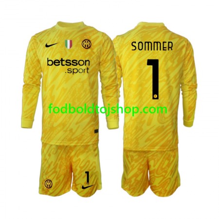 Inter Milan Yann Sommer 1 Målmand Børn Udebane Fodboldsæt 2024-25 L/S (+ Korte bukser)